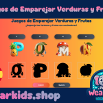 Juego de Emparejamiento del Alfabeto de Frutas y Verduras