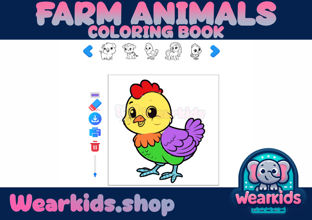 Coloring Book-Farm Animals