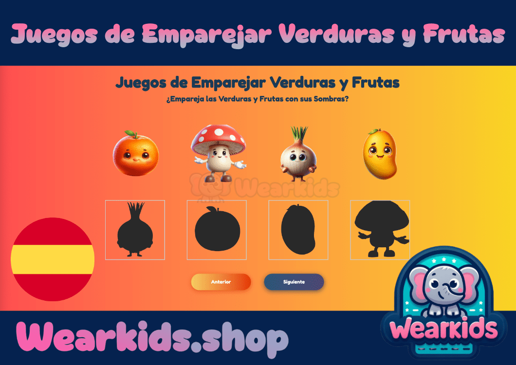 Descubre la Diversión Saludable: Juego de Emparejamiento de Verduras y Frutas – Una Manera Fresca de Aprender