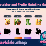 Vegetables and Fruits Alphabet Matching Game