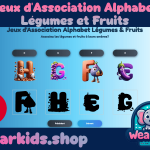 Jeu de Correspondance de l'Alphabet de Fruits et Légumes