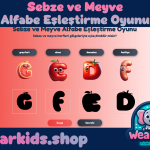 Meyve ve Sebze Alfabe Eşleştirme Oyunu