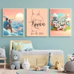 Father's Day Personalized Set of 3 personalized Name Signs Design Meaningful Artwork Father's Day unforgettable Father Relationship