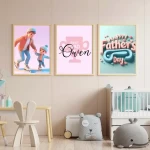 Father's Day Set of 3 Personalized personalized Name Signs Meaningful Artwork Father's Day unforgettable  Custom Father Special Gift