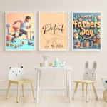 Father's Day Set of 3 Personalized personalized Name Signs Meaningful Artwork Father's Day unforgettable  Custom Father Special Gift