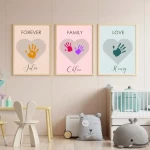 Fathers Day Set of 3 Handprint Print Personalised Mum Dad Gift DIY Mum's Birthday Craft Gift Baby Keepsake Hand Print Kids Gift for Daddy Style 5