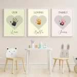 Father's Day Handprint Art Craft Set of 3 Handprint Craft Gift for Dad Father's Day Printable Digital Download Father's Day Craft Style 2