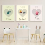 Father's Day Set of 3 Handprint Gift from Kids Dad Gift for Mom Child Handprint Art Printable Gift for Kids DIY Kid Craft Handprint Keepsake Style 1