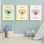 Fathers Day Set of 3 Handprint Print Personalised Mum Dad Gift DIY Mum's Birthday Craft Gift Baby Keepsake Hand Print Kids Gift for Daddy Style 5