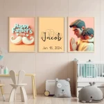 Father's Day Personalized Set of 3 personalized Name Signs Design Meaningful Artwork Father's Day unforgettable Father Relationship