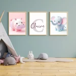 Charming Nursery Wall Art Set of 3 Prints Nursery Decor Paper Art with Nursery Prints for Girls Beautiful Baby Girl Wall Art