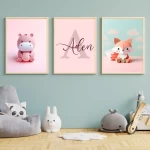 Charming Nursery Wall Art Set of 3 Prints Nursery Decor Paper Art with Nursery Prints for Girls Beautiful Baby Girl Wall Art