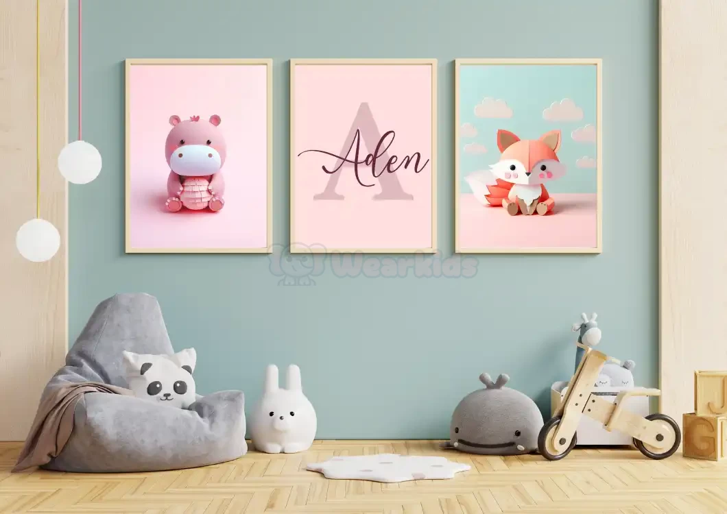 Charming Nursery Wall Art Set of 3 Prints Nursery Decor Paper Art with Nursery Prints for Girls Beautiful Baby Girl Wall Art