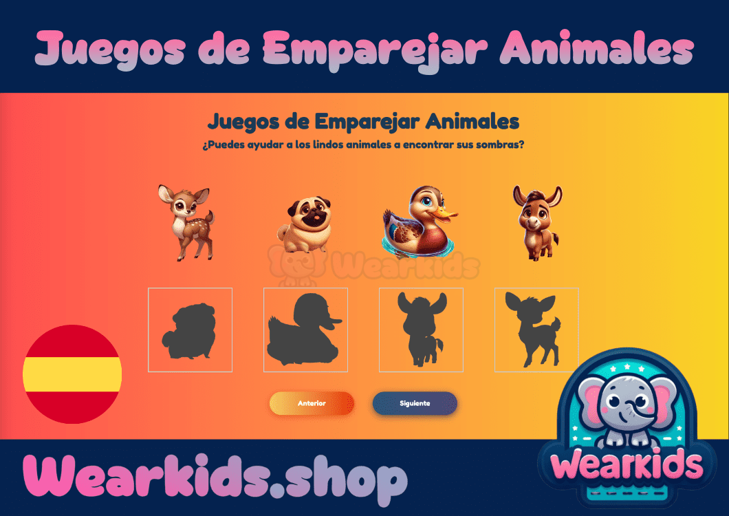 Explora el Mundo Salvaje: Juego de Emparejar Animales – Una Aventura Educativa Única para Niños