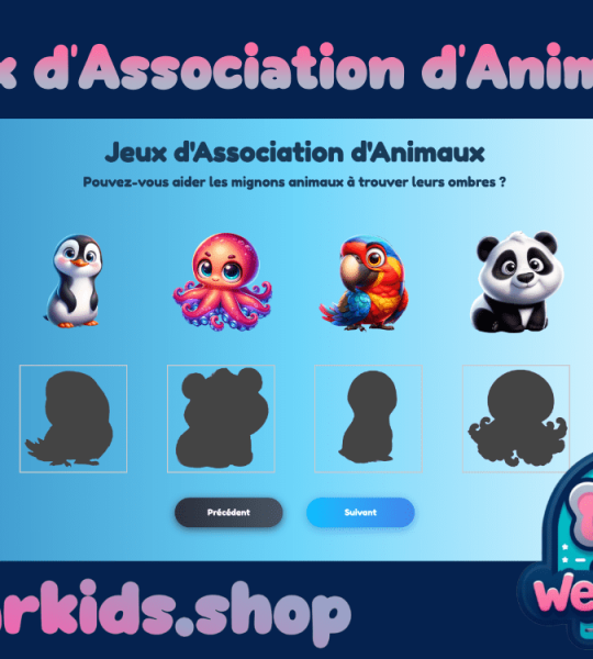 Explorez le Monde Sauvage : Jeu d'Association d'Animaux – Une Aventure Éducative Unique pour les Enfants