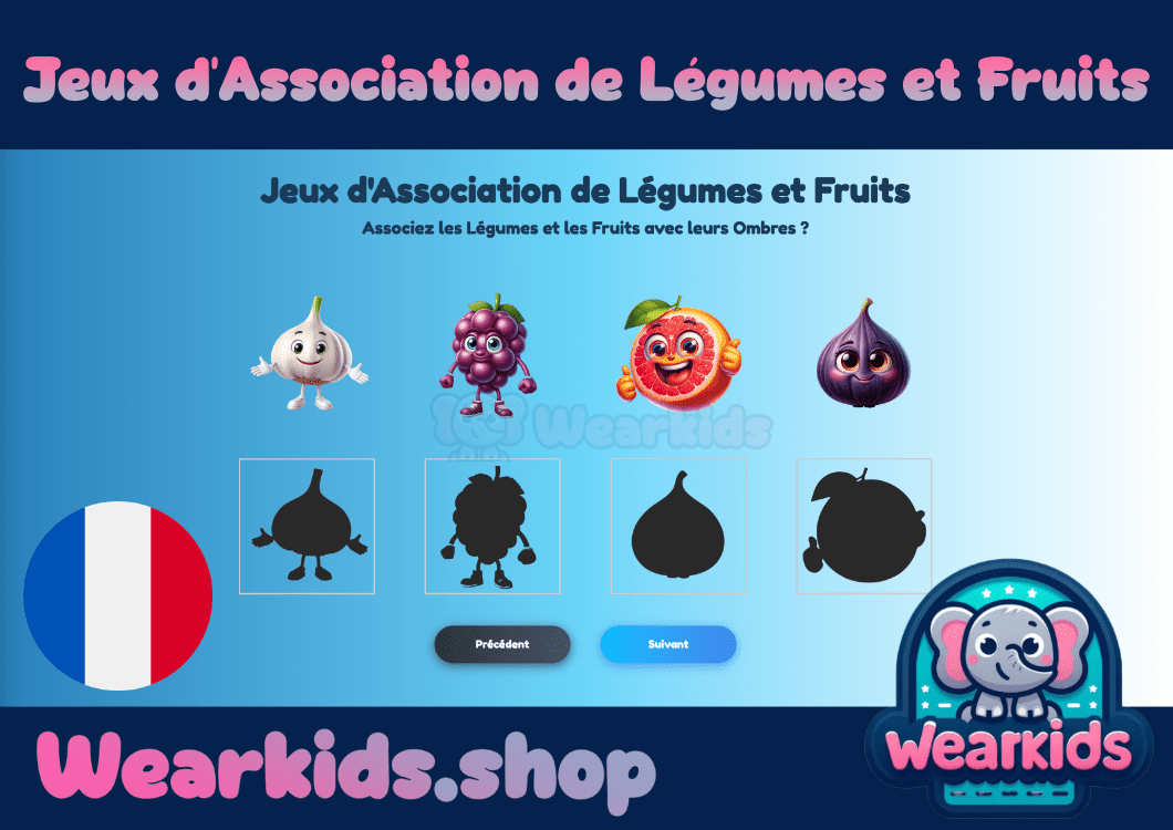 Découvrez le Plaisir Sain : Jeu d'Association de Légumes et Fruits – Une Nouvelle Façon d'Apprendre