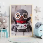 Personalized Crochet Spider Art Prints Custom Name Nursery Decor for Newborns and Infants Trendy and Customizable Baby Gifts