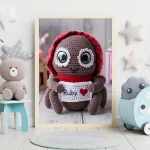 Personalized Crochet Spider Art Prints Custom Name Nursery Decor for Newborns and Infants Trendy and Customizable Baby Gifts