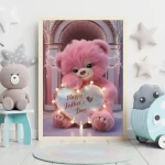 Personalized Special Day Gift Cute Light-Up Plush Bear Holding Happy Father's Day Name Sign