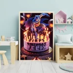 Personalized Batman Birthday Digital Design Custom Name Superhero Party Decor Printable Kids Birthday Decoration Nursery Superhero Wall Art