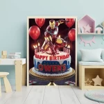 Personalized Ironman Party Digital Art Custom Name Superhero Birthday Printables Kids Birthday Decornursery decor baby bedroom party