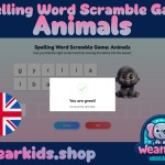 Spelling Word Scramble Game: Animals