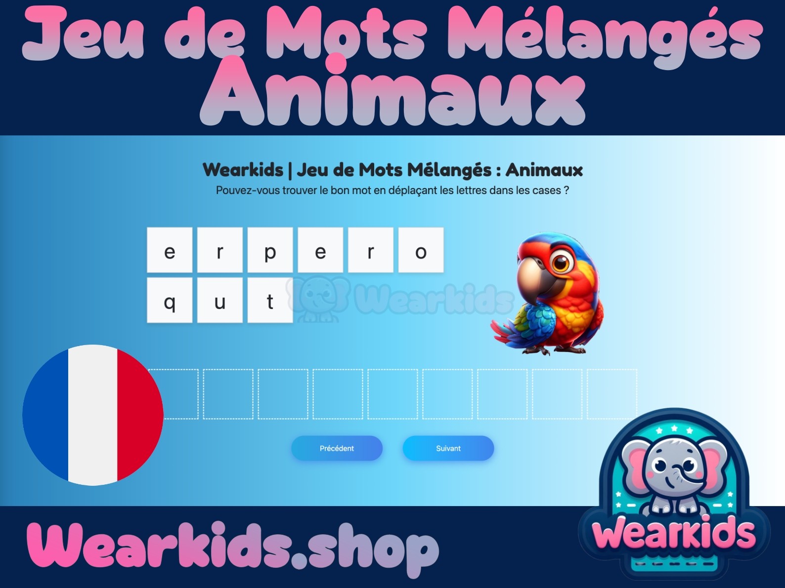 Jeu de Mots Mélangés: Animaux