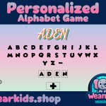 Personalized Alphabet Game, Montessori, Toddlers Preschool Early Learning Resource, Learning Alphabet Letters, DIGITAL DOWNLOAD