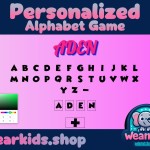 Personalized Alphabet Game, Montessori, Toddlers Preschool Early Learning Resource, Learning Alphabet Letters, DIGITAL DOWNLOAD