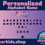 Personalized Alphabet Game, Montessori, Toddlers Preschool Early Learning Resource, Learning Alphabet Letters, DIGITAL DOWNLOAD