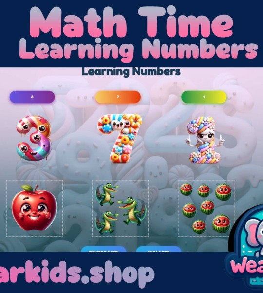 Learning Numbers Matching Game, Numbers , Homeschool, Toddler, Preschool and Kindergarten Activity, Worksheet