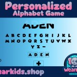 Personalized Alphabet Game, Montessori, Toddlers Preschool Early Learning Resource, Learning Alphabet Letters, DIGITAL DOWNLOAD